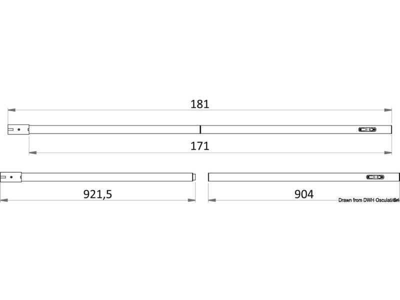 Palo in carbonio smontabile per tendalino