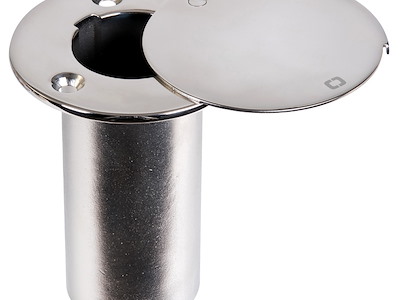 Boccola da incasso per palo carbonio con coperchio rotante