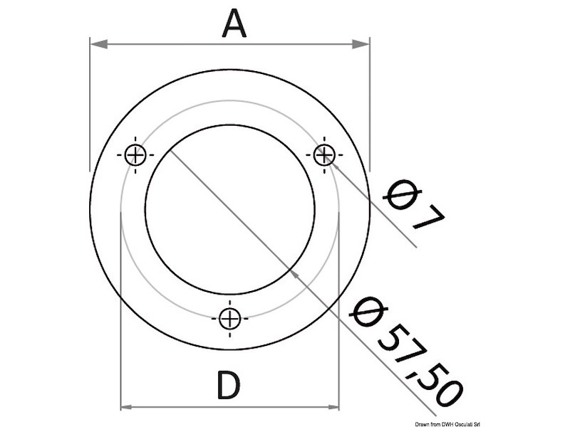 Boccola da incasso per palo carbonio con coperchio rotante
