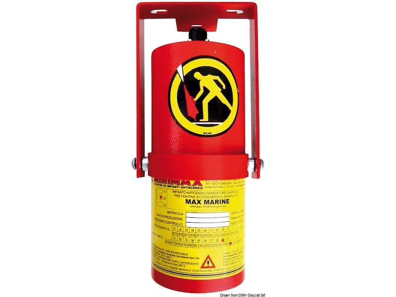 Impianto estinzione incendio ad aerosol approvato RINA