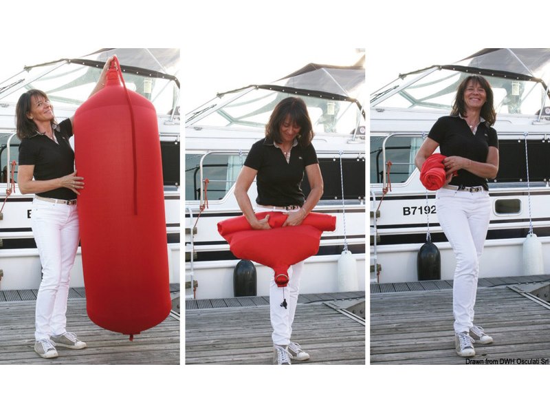 Parabordo cilindrico in tessuto gonfiabile FENDERTEX