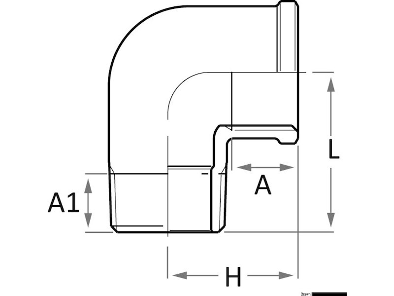 Gomito 90° M-F in bronzo GUIDI