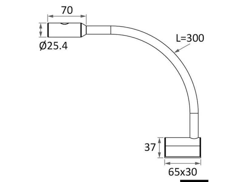 Faretto LED snodato testa letto/lettura carte 