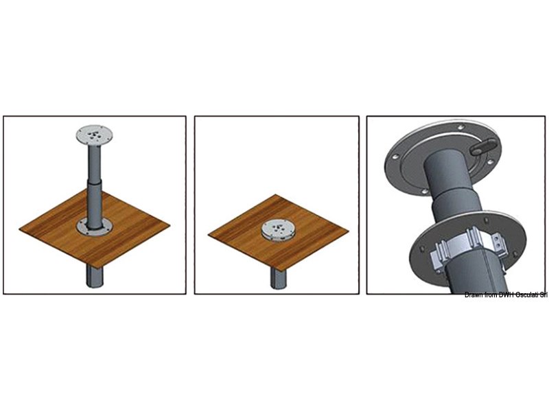Gamba tavolo elettrica 2 stadi a scomparsa totale