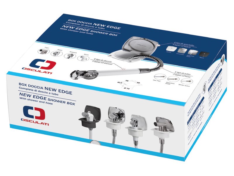 Box doccia New Edge con doccia inox Tiger