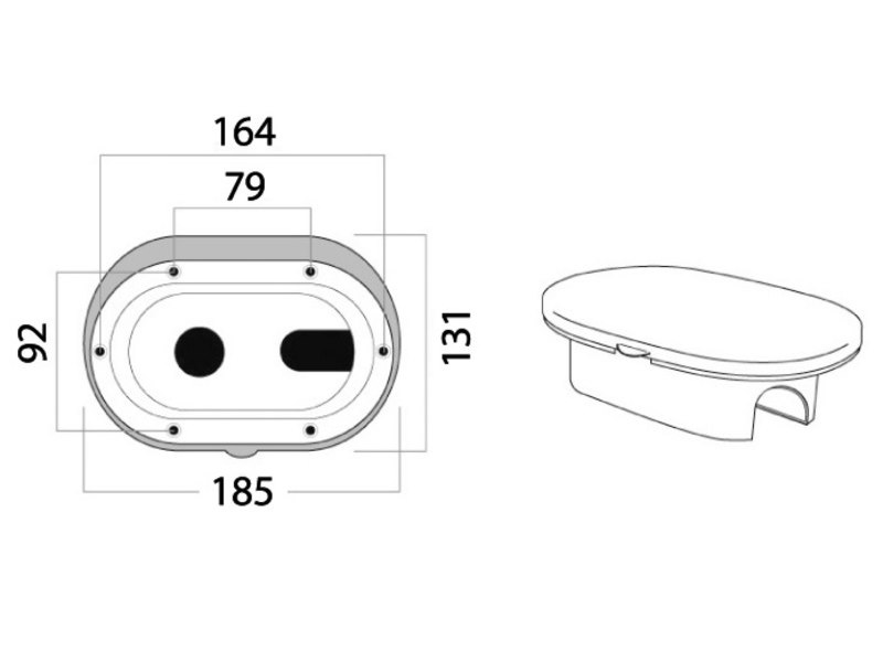 Box doccia Oval con miscelatore e doccia a pulsante Desy