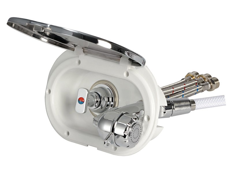 Box doccia Oval con miscelatore e doccia a pulsante Desy