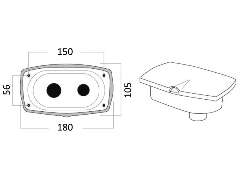 Box doccia New Edge con miscelatore e doccia a pulsante Mizar