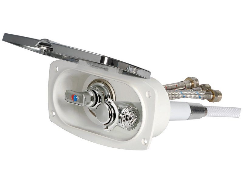 Box doccia New Edge con miscelatore e doccia a pulsante Mizar