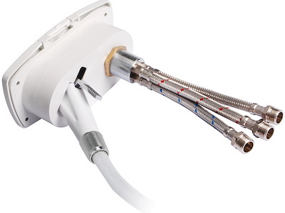 Box doccia New Edge con miscelatore e doccia a pulsante Boris