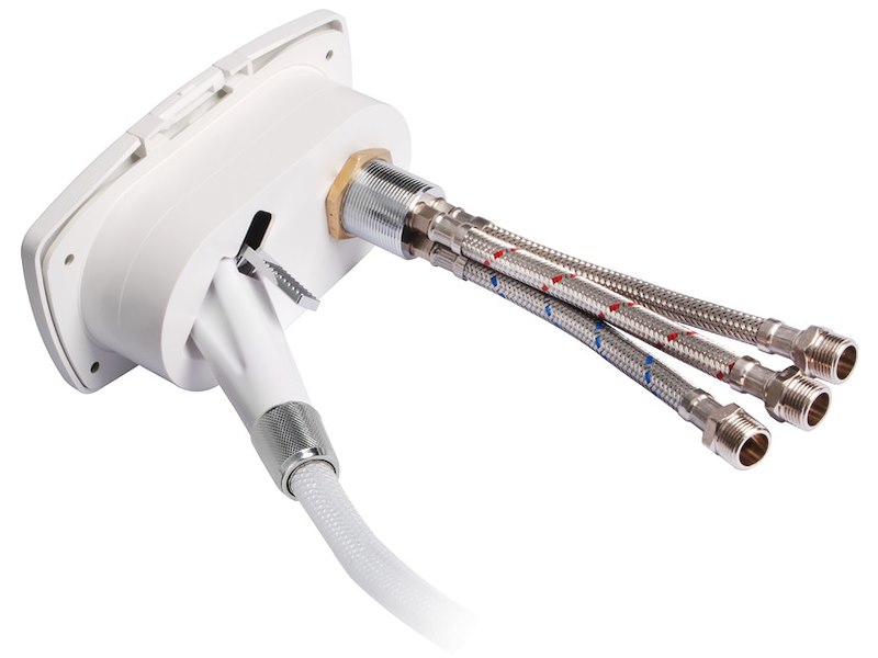 Box doccia New Edge con miscelatore e doccia a pulsante Boris