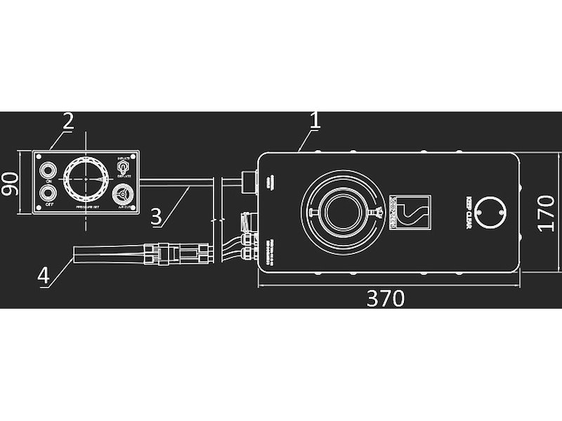 Gonfiatore elettrico ad alta pressione con compressore remotizzato GE 22 RC