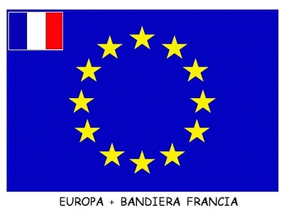 BANDIERA EUROPA + FRANCIA