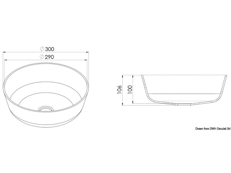Lavelli da appoggio in Ocritech
