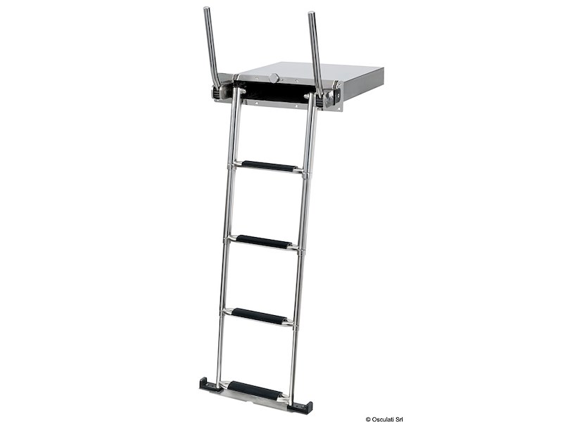 Scaletta a scomparsa per plancetta 4 gradini 