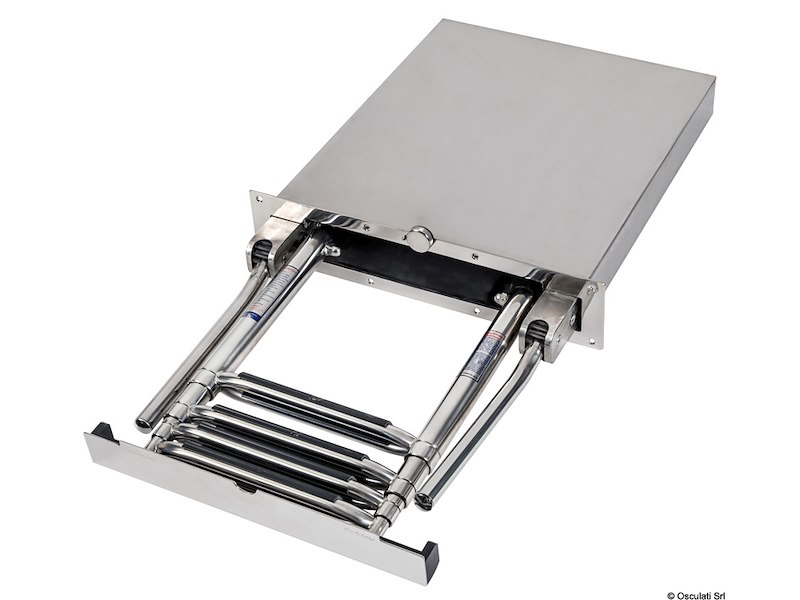 Scaletta a scomparsa per plancetta 4 gradini 