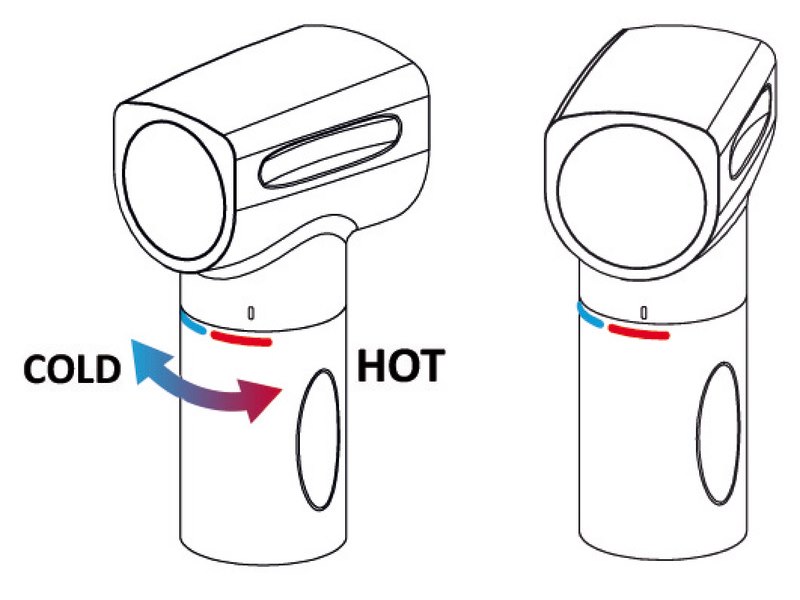Doccia Saturn con miscelatore acqua calda/fredda integrato
