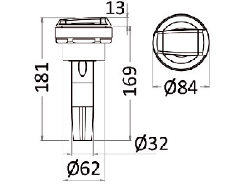 Doccia Saturn con miscelatore acqua calda/fredda integrato