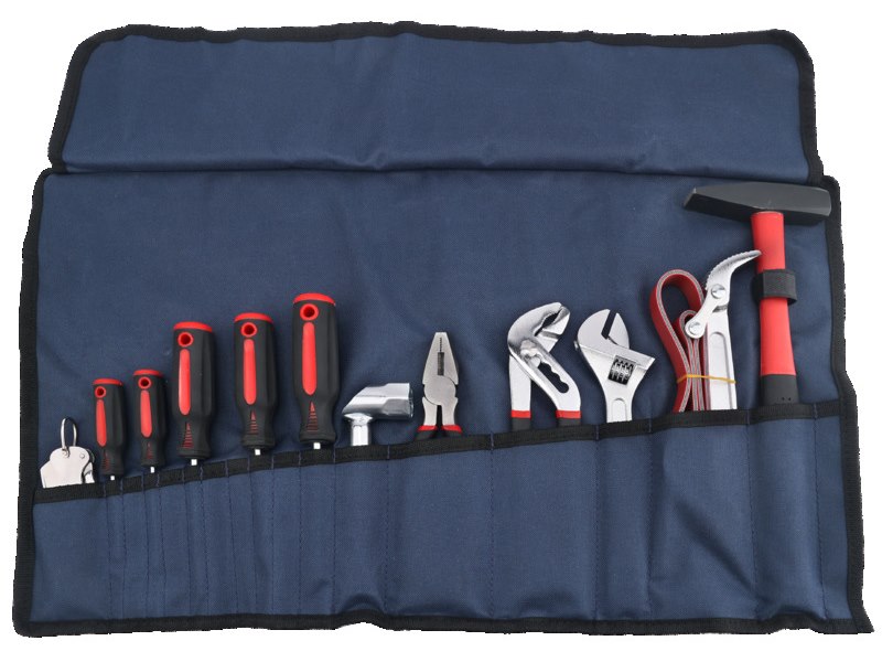 Astuccio pieghevole con set 12 utensili 