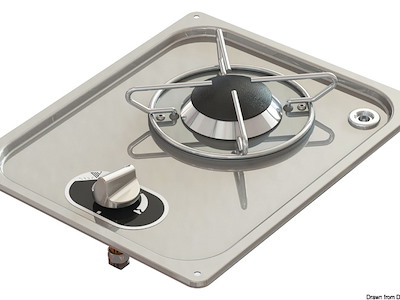 Piano cottura ad incasso in acciaio inox