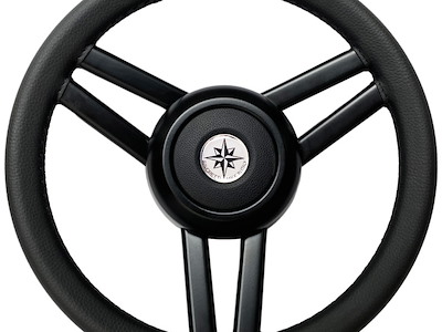 Volante Ghost 3 razze Ø mm 350 pelle nera 