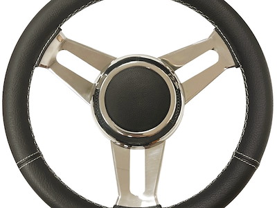 Volante con razze in acciaio inox