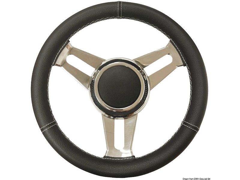 Volante con razze in acciaio inox