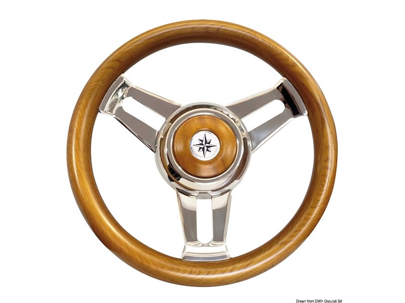 Volante con razze in acciaio inox