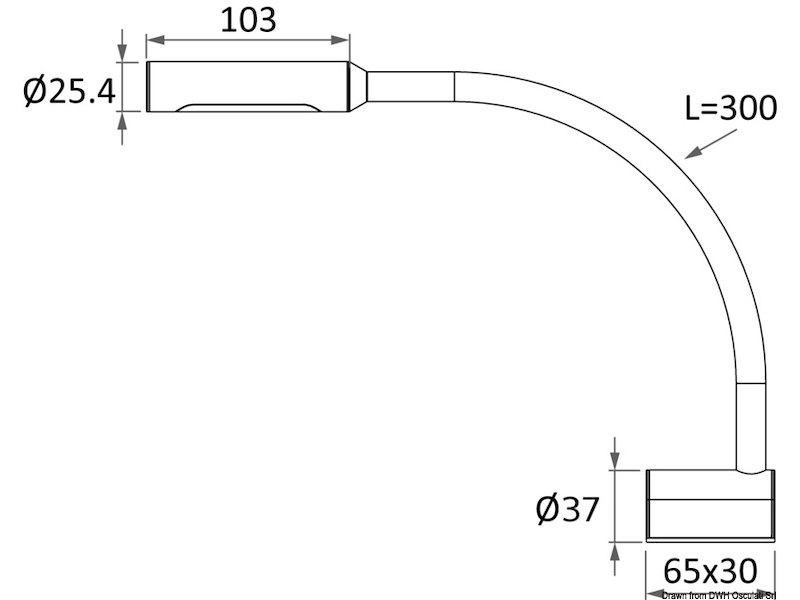 Faretto LED snodato testa letto/lettura carte 
