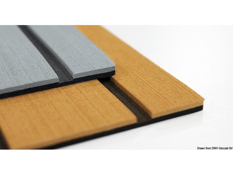 Rivestimento autoadesivo Eva Faux Teak per ponti e coperta in EVA effetto teak