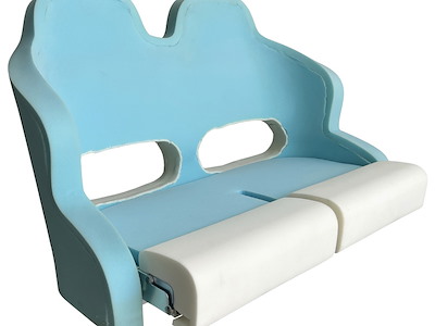 Doppio sedile anatomico imbottito con flip up H99