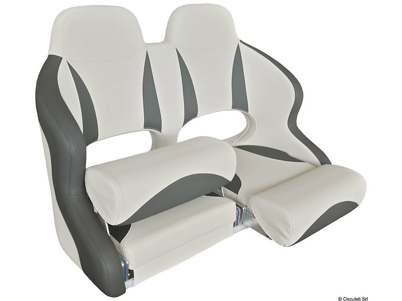 Doppio sedile anatomico imbottito con flip up H99