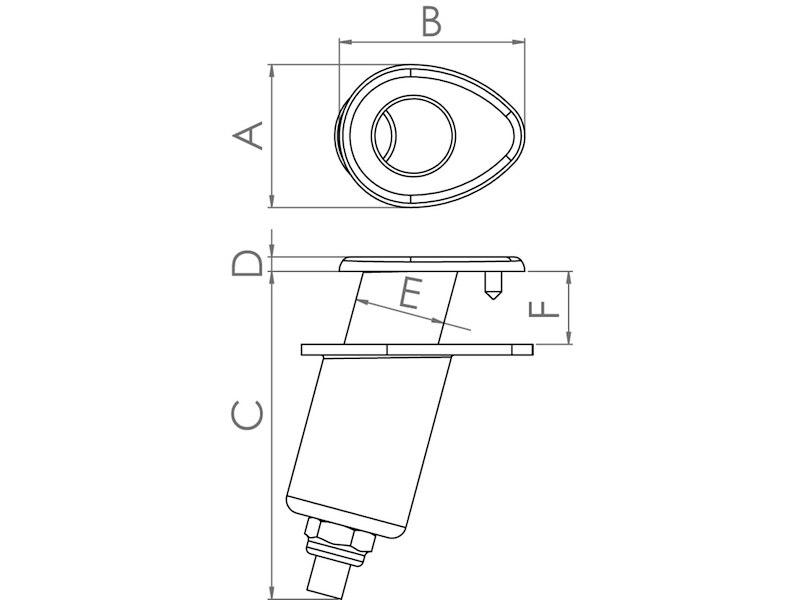 Boccola di fissaggio in acciaio inox sistema Mickey