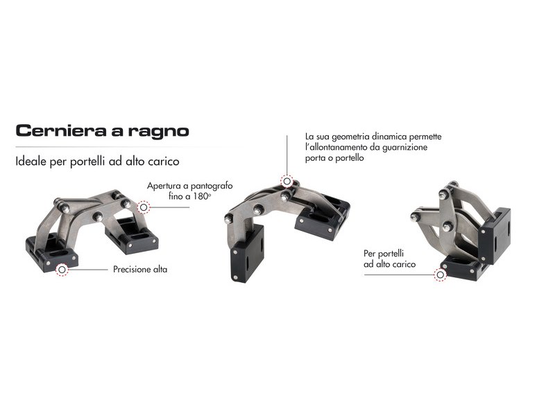 Cerniera a ragno 90°-270° 