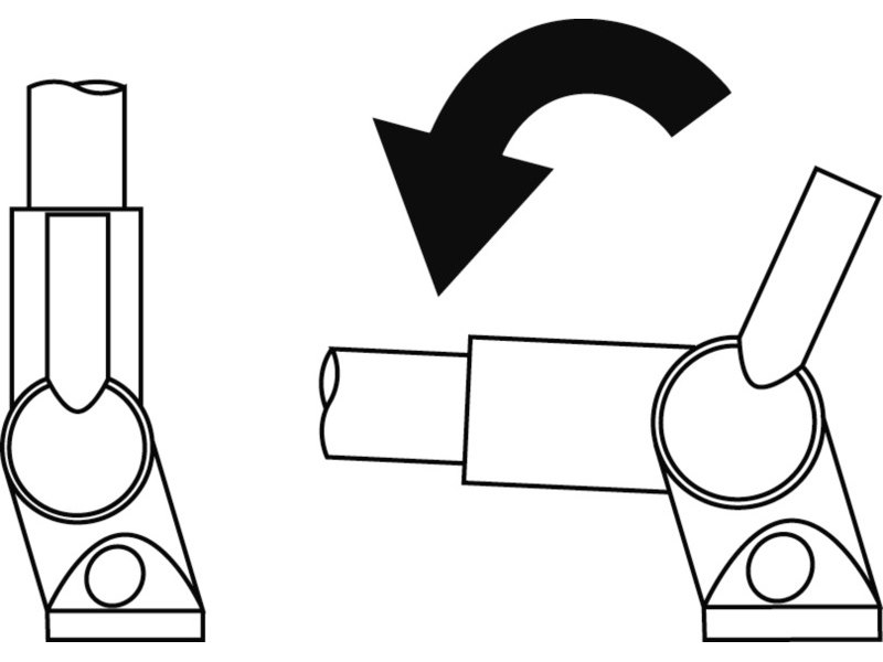 Asta Luminosa 360° LED abbattibile inox 12V IP65 