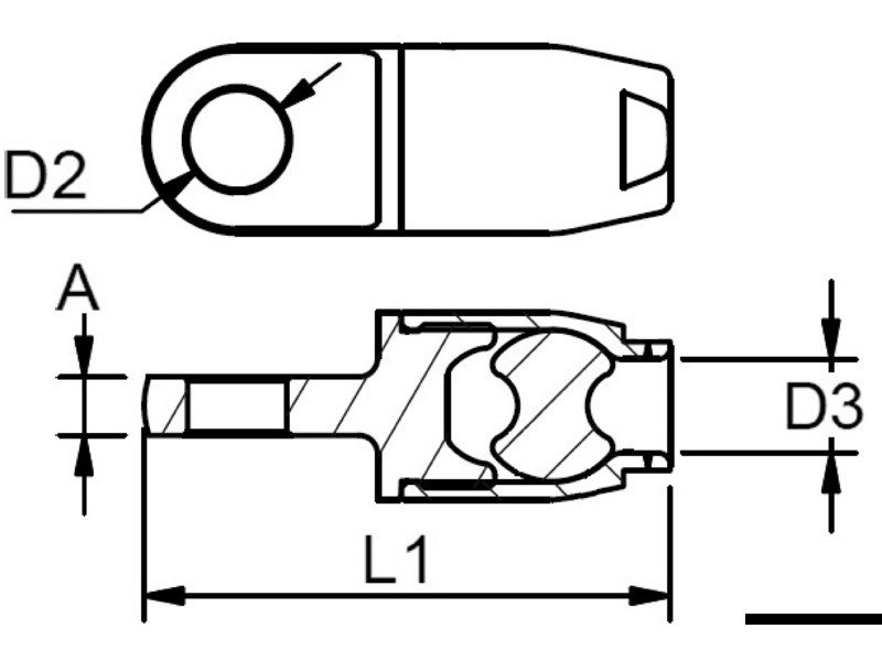 Terminali ad occhio per rig tessile