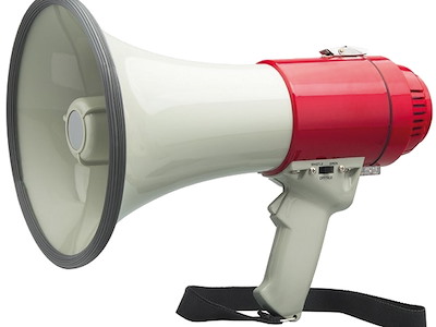 Megafono a pile 315 mm 30W 