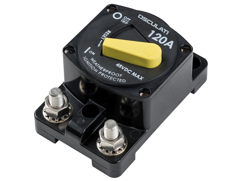 Termointerruttore stagno di protezione per verricello ed elica di prua, con terminali elettrici da 5/16" OSCULATI