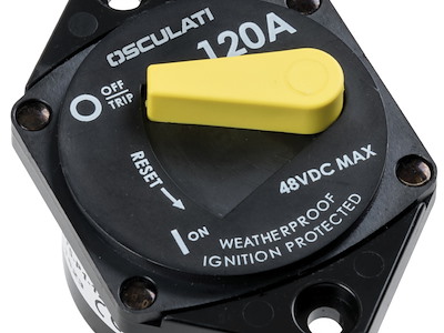 Termointerruttore stagno di protezione per verricello ed elica di prua, con terminali elettrici da 5/16" OSCULATI