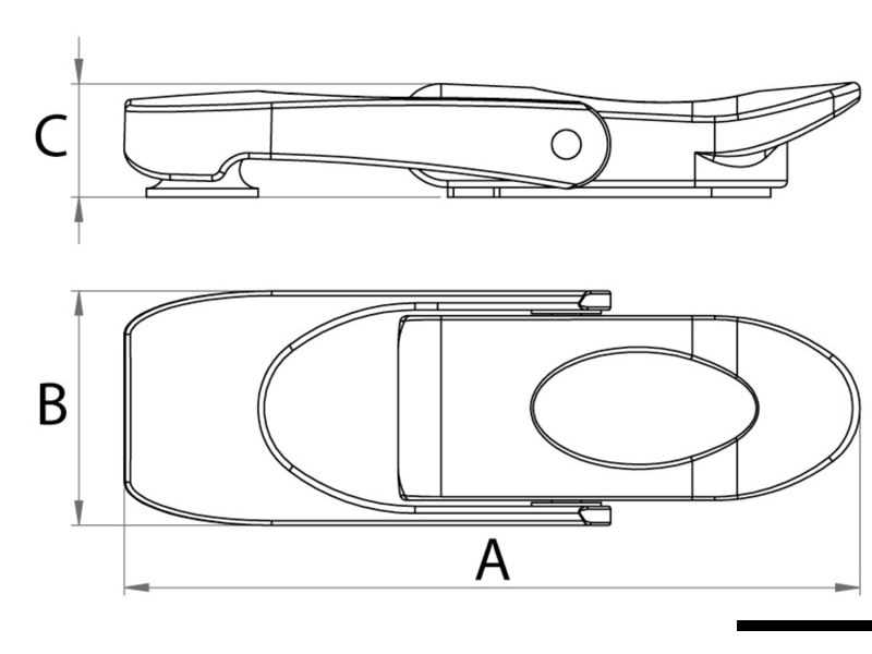 Chiusura a leva in acciaio inox