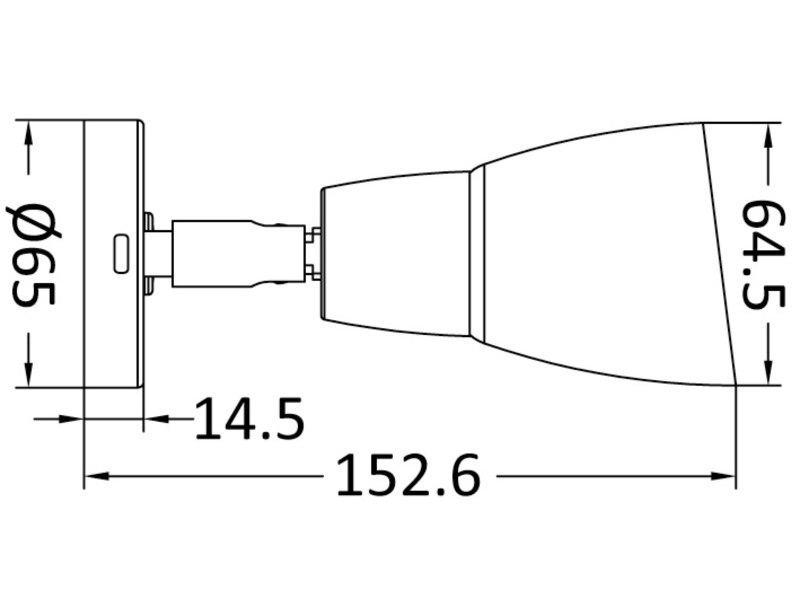 Faretto LED con USB C e interruttore.