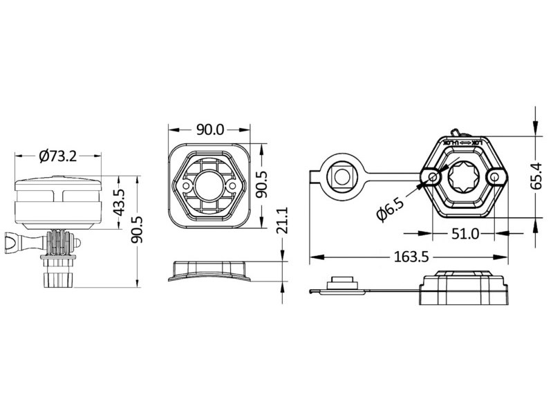 Navilight 360° luce Bianca di fonda 2NM