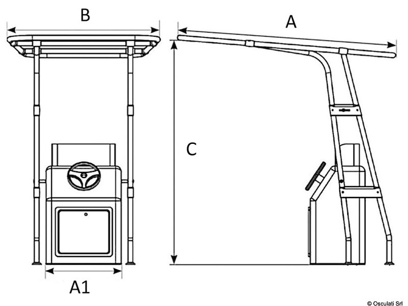 T-Top professionale in alluminio