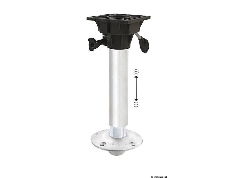 Supporto sedile Waverider con ammortizzatore, testa girevole e base in alluminio ad incasso