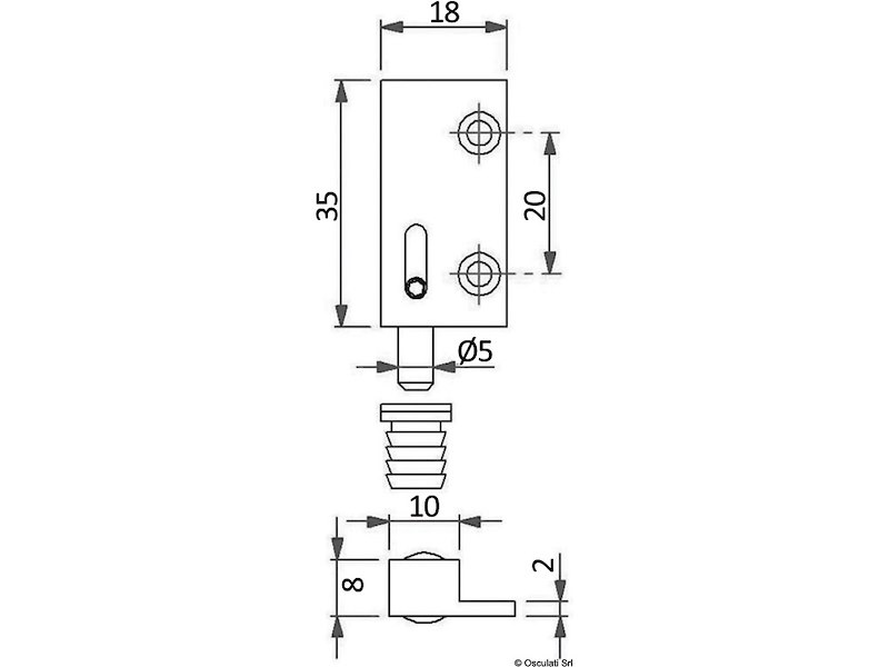 Cerniere a spillo montaggio laterale