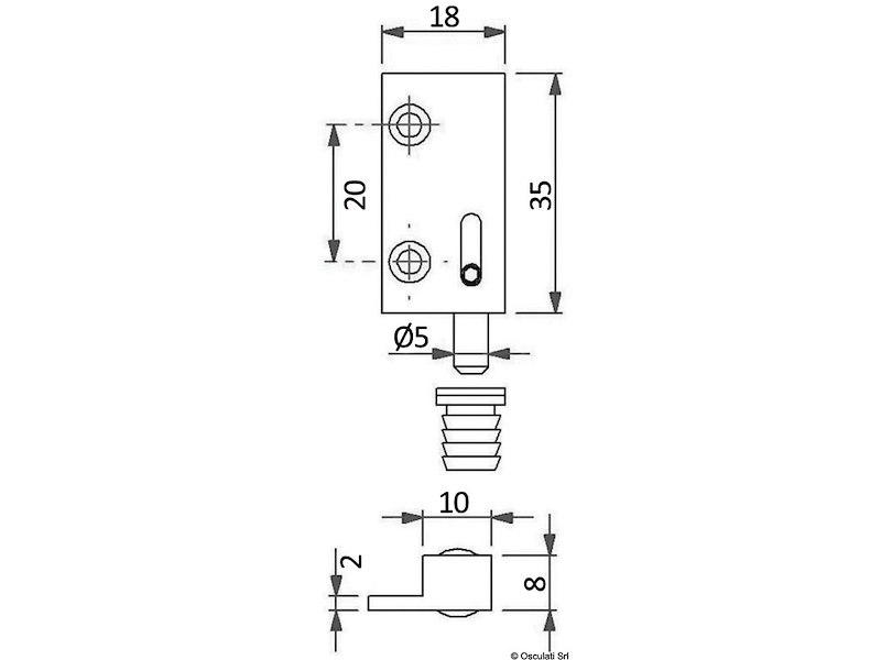 Cerniere a spillo montaggio laterale