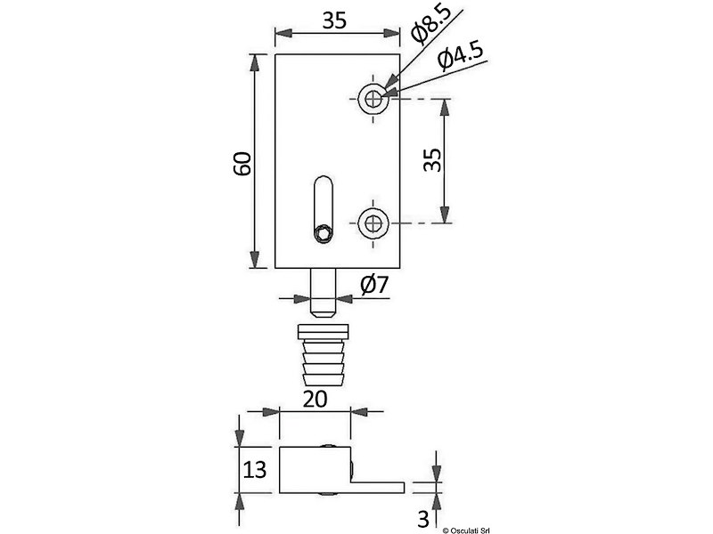 Cerniere a spillo montaggio laterale