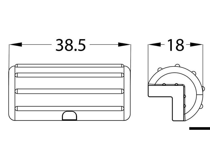 Modello Corner gonfiabile con valvola