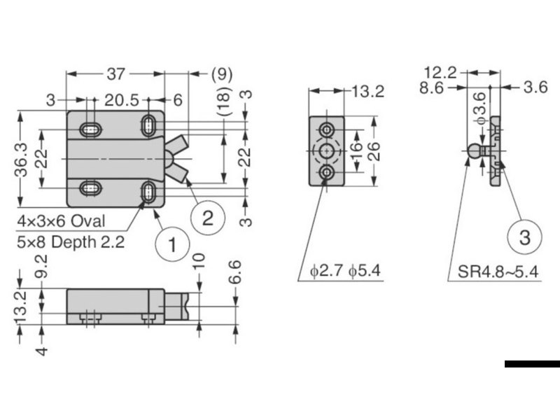 Scrocco a contatto non magnetico 