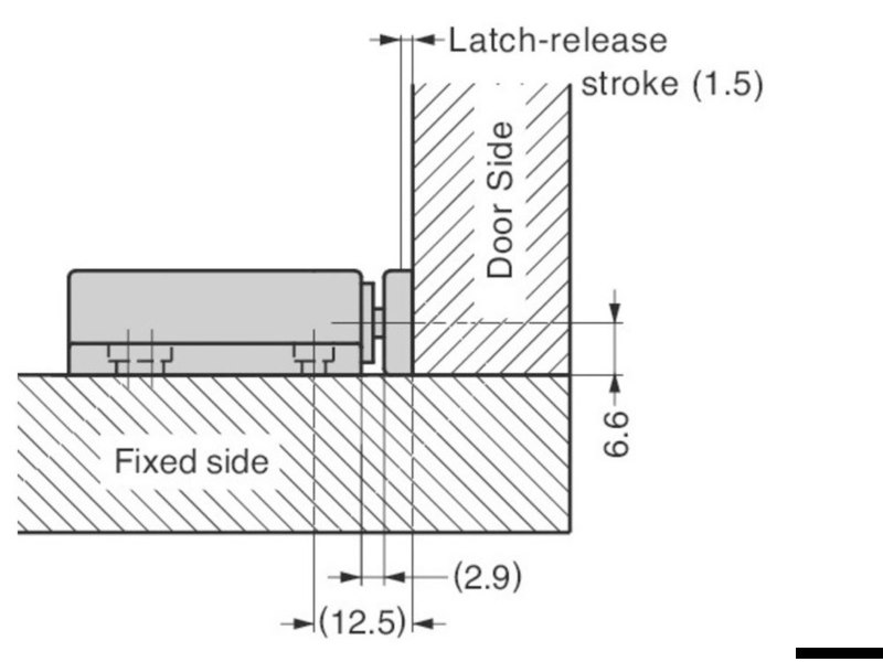 Scrocco a contatto non magnetico 